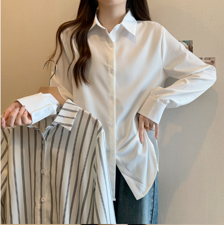 PF29246#大码女装休闲胖MM显瘦衬衫内搭打底衬衣女裝貨源服裝批發