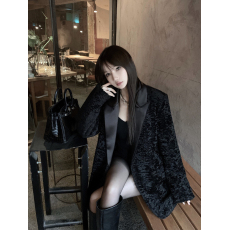 批发Lux系列 质感惊人时髦加厚保暖显瘦百搭夹棉西装外套