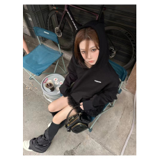 批发番茄侠机场<b class='q'>小</b>恶魔 设计感韩版连帽套头卫衣女秋美式<b class='q'>潮</b>牌字母卫衣