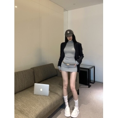 实拍实价 纯欲风性感紧身显瘦小高领短袖连衣裙包臀短裙