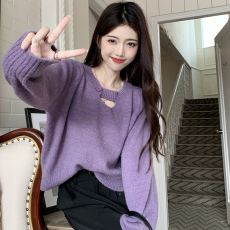 毛衣女秋冬季温柔慵懒风日系复古镂空针织衫内搭温柔打底衫上衣