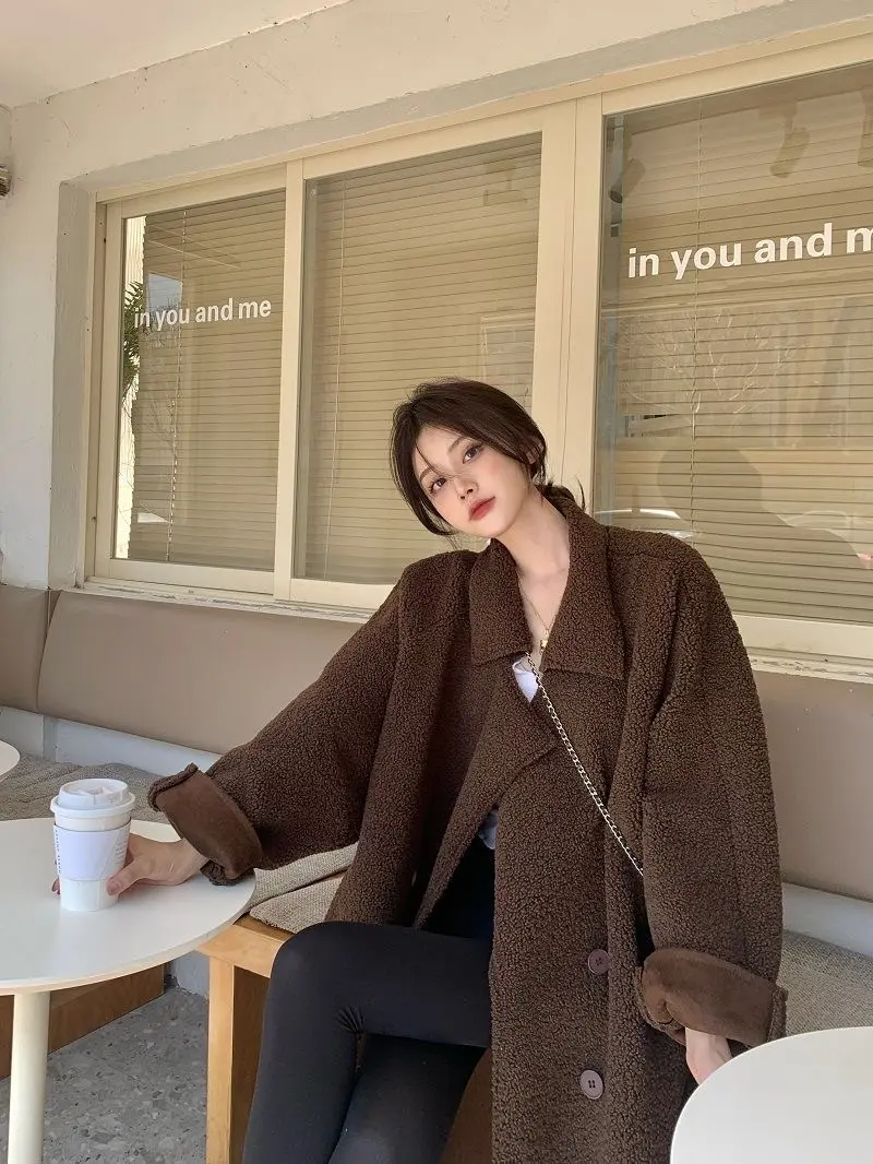 양털 코트 미디 아우터 상세 이미지 2