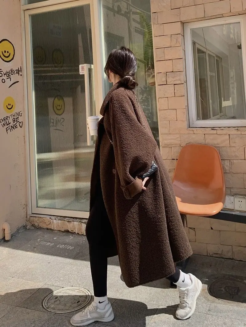 양털 코트 미디 아우터 상세 이미지 3