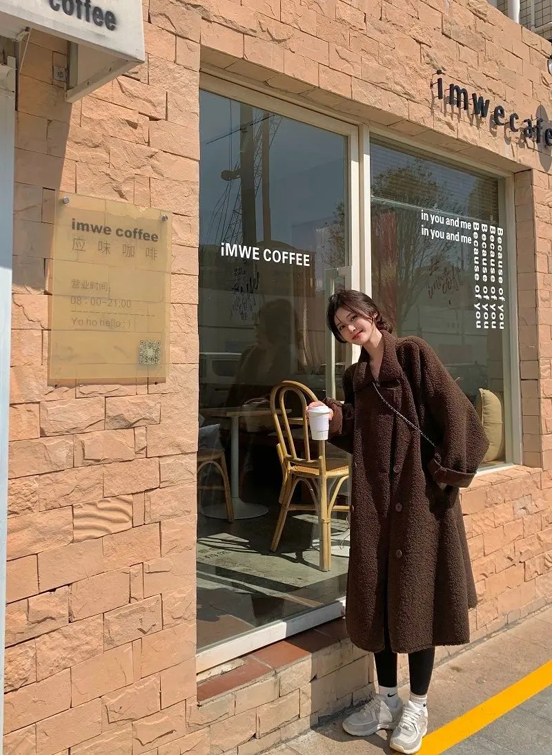 양털 코트 미디 아우터 상세 이미지 4