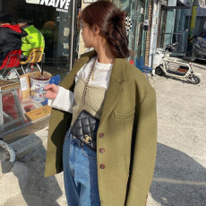 批发清仓特价 不退不换  法式复古小众气质酷帅百搭宽松呢子西装外套