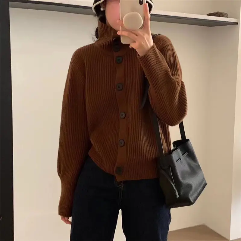 캐시미어 단추 카디건 니트 상세 이미지 3