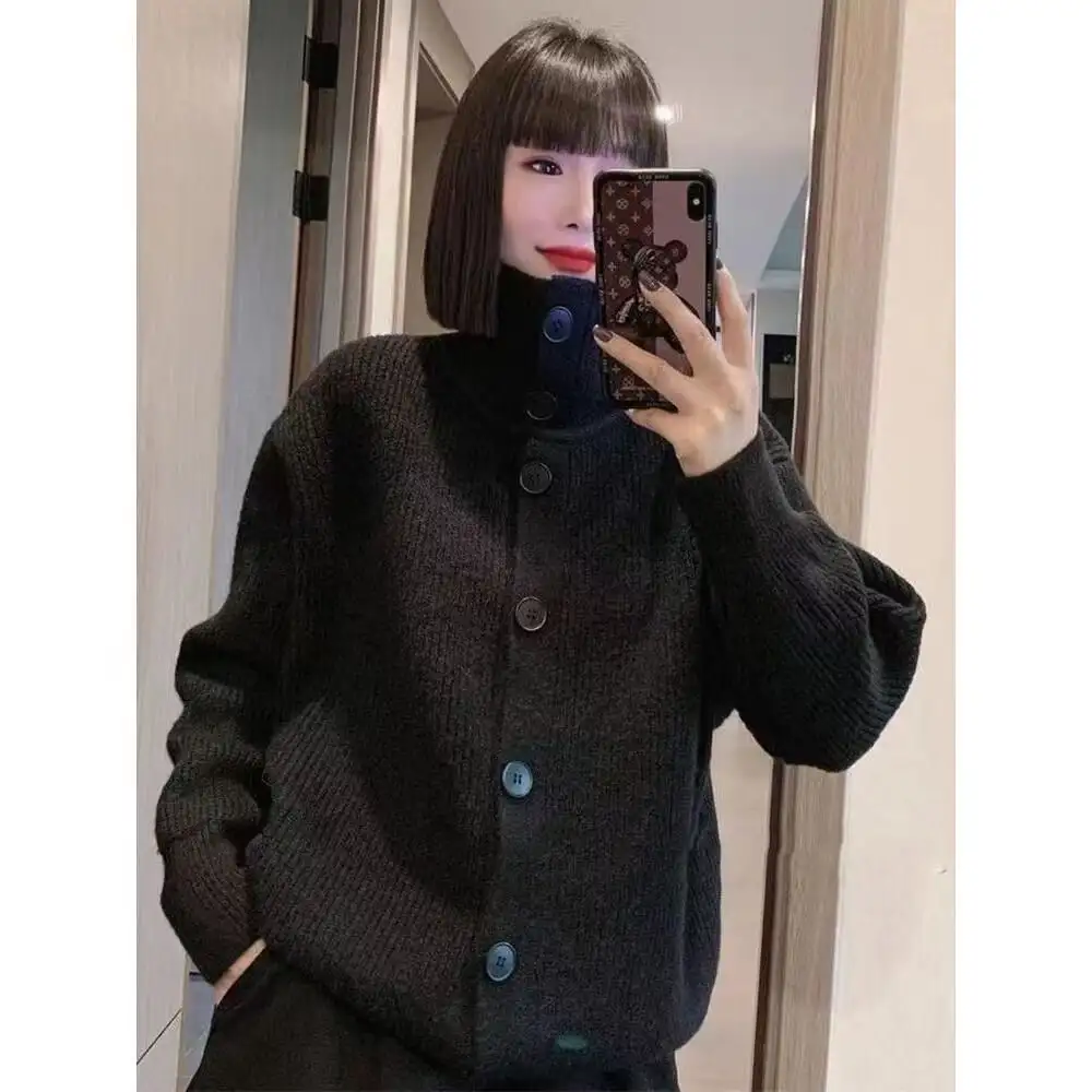 캐시미어 단추 카디건 니트 상세 이미지 5