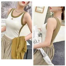 批发吊带背心美背女夏内搭外穿文胸一体打底无袖T恤带胸垫工字型上衣