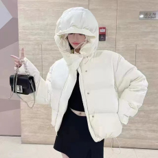 批发欧货羽绒服女短款贝壳网红小个子宽松加棉服外套