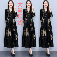 批发实拍2026春装新款韩版修身显瘦中长款女装<b class='q'>时尚</b>长袖<b class='q'>连衣裙</b>