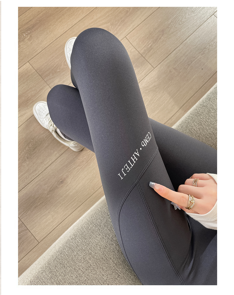 #Shark skin leggings for outer wear, 2024 high waist, abdominal compression, hip lifting, slimming, spring and autumn_voghion.com