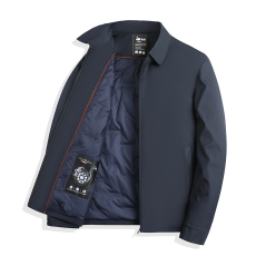 批发秋冬季白鹅绒外套中老年男士羽绒服保暖厚款行政夹克外套爸爸装