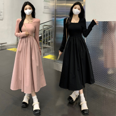 2023秋季新款温柔风别致法式初恋仙女裙中长款超甜美小众连衣裙