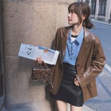 批发2025秋装大码时尚宽松英伦风小西服高级感炸街<b class='q'>西装</b>外套M-4XL200斤