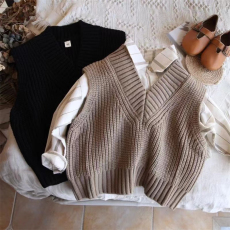 批发童装儿童针织马甲秋季新款男女童坎肩中小童毛衣背心宝<b class='q'>宝马</b>夹外穿