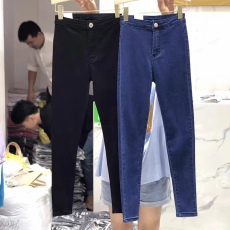 批发2026黑色牛仔裤女秋装新款高腰显瘦修身小个子<b class='q'>紧身</b>季<b class='q'>小脚裤</b>子