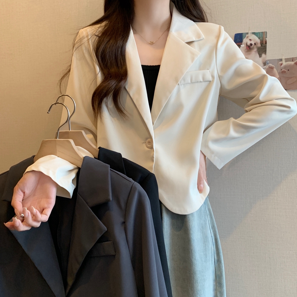 PF21720#小西装短款外套小个子设计感西服上衣M-4XL200斤女裝貨源服裝批女裝貨源服裝批發