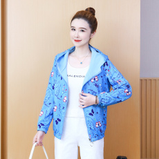 实拍已出两面穿中老年女装秋装外套中年时尚宽松短款妈妈装夹克衫