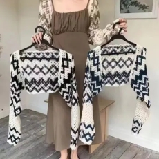 批发短款长袖菱格外搭<b class='q'>短外套</b>时尚百搭潮流个性外穿女装复古防晒开衫