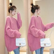 批发冬装加厚麻花宽松网红慵懒风韩版外穿时尚毛衣套头女