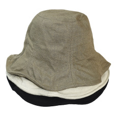 批发渔夫帽女韩版潮百搭日系<b class='q'>夏</b>季薄款小清新荷叶边米色棉麻遮阳