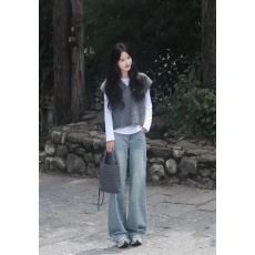 批发秋季新款女装套装时尚洋气复古慵懒风针织马甲三件套