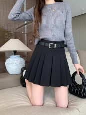 2023大码百褶裙半身裙女春秋季新款高腰短裙学院风高腰胖mm显瘦