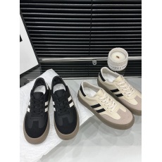 批发<b class='q'>实拍</b><b class='q'>运动鞋</b> 2023秋冬厚底休闲板鞋女真皮复古经典百搭阿甘德训鞋