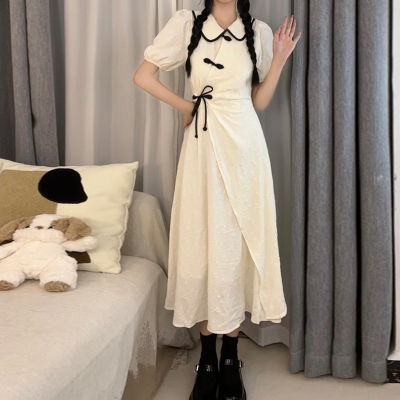 RM22929#新中式女装国风连衣裙子女夏季2023新款改良旗袍高端气质长...