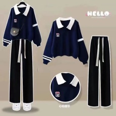 批发<b class='q'>女童</b>网红<b class='q'>运动套装</b>秋装2026新款洋气长袖长裤霸气大童儿童两件套