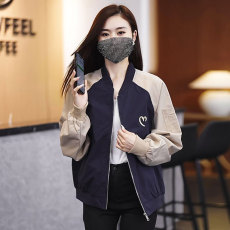 批发欧洲站外套女秋季棒球服2025年新款休闲运动冲锋衣小个子撞色<b class='q'>上衣</b>