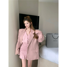 批发经典西装皮衣女早<b class='q'>春</b>新款复古宽松高级感PU皮外套潮