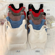 批发实价实拍 背心毛绒保暖免穿<b class='q'>文胸</b>带胸垫一体内衣加绒<b class='q'>加厚</b>上衣