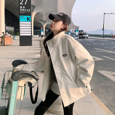 两面穿时尚双拼羊羔毛2023冬季新款短款男女情侣PU皮棉服外套潮