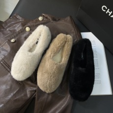 批发毛毛鞋女秋<b class='q'>冬</b>外穿真毛百搭网红加绒懒人豆豆平底女鞋