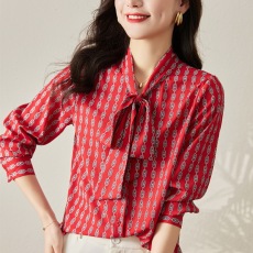 批发实拍衬衫女长袖<b class='q'>秋</b>季2026新款内搭红色衬衣时尚春<b class='q'>秋</b>款法式小众上衣