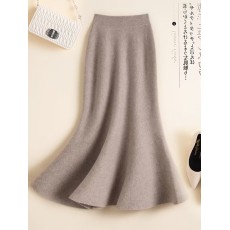 批发鱼尾<b class='q'>半身裙</b>女秋冬中长款高腰显瘦针织百搭羊绒<b class='q'>包臀</b>裙子