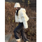 白鸭绒 2023韩系冬季新款羽绒服女 短款连帽宽松大码面包服外套轮播图1