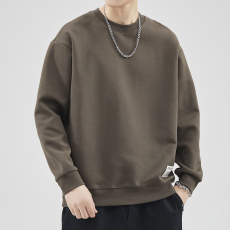 批发卫衣男士印花T恤男士长袖男百搭圆领无帽上衣2023新款春秋季