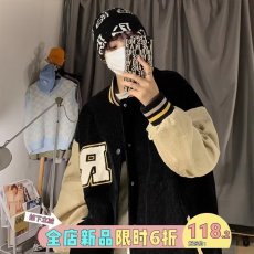 批发灯芯绒棒球服男春秋款情侣潮牌痞帅炸街外套美式复古飞行夹克港风