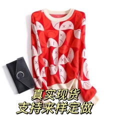 批发2023毛衣女春秋凡<b class='q'>哥</b><b class='q'>弟</b>卡羊毛衫针织套头内搭打底衫羊绒衫外穿上衣