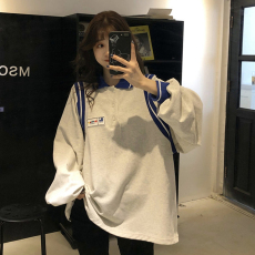 批发<b class='q'>韩国</b>外贸春季新款6535鱼鳞 盐日系<b class='q'>卫衣</b>女慵懒风宽松韩版百搭外套