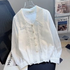 批发娃娃领雪纺<b class='q'>衬衫</b><b class='q'>女士</b>装早春季2026年新款上衣法式别致绝美气质