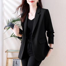 批发2026春<b class='q'>秋</b>新款女士小西装外套职业装通勤女装西服上衣后开叉小个子