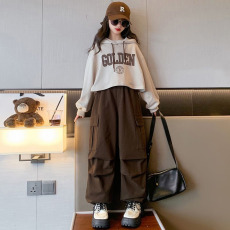 批发<b class='q'>女</b><b class='q'>童</b><b class='q'>套</b>装<b class='q'>秋装</b>2026新款中<b class='q'>大</b>童儿<b class='q'>童装</b>秋季洋气时髦卫衣工装裤两件套