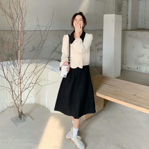 mccc 杏色法式短上衣女早春新款氣質長袖設計感輕薄短款外套