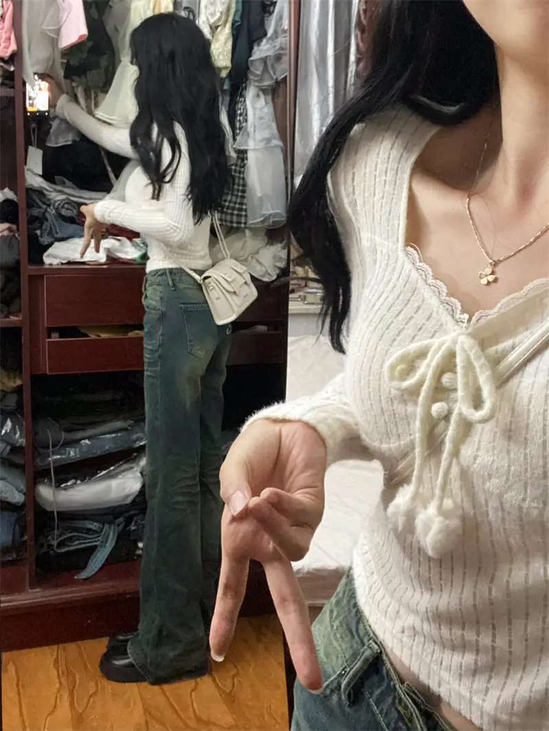 벨벳 레이스 티셔츠 상세 이미지 1