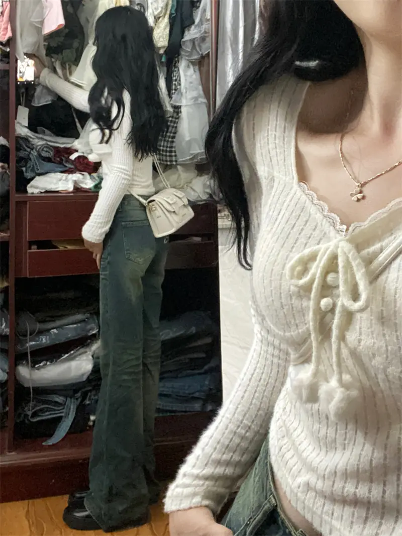 벨벳 레이스 티셔츠 상세 이미지 3