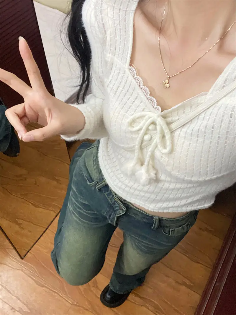벨벳 레이스 티셔츠 상세 이미지 4