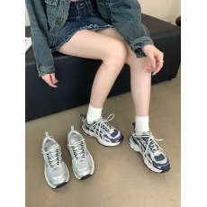 批发zhuipin女鞋银色星河2023秋新款透气运动休闲鞋增高厚底老爹鞋女